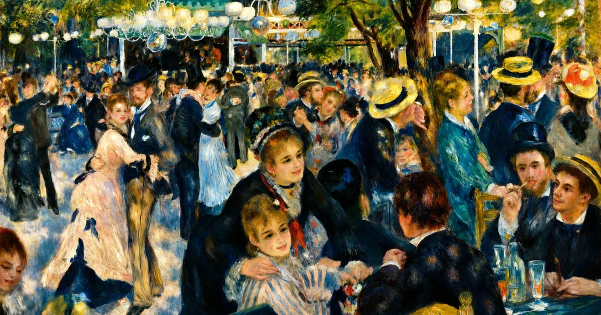 Renoir's painting of the open-air dance at the Moulin de la Galette